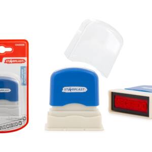 Sello Recibido Automático Azul con Tinta Roja