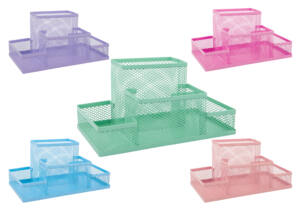 Organizador Metálico Colores Pastel para escritorio 20x10x10cm