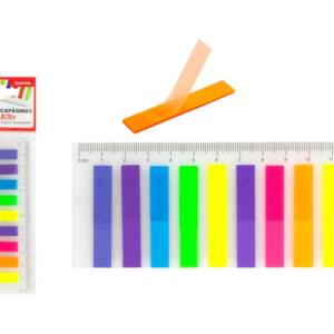 9 Marcapáginas de plástico Rectangulares Regla 12cm