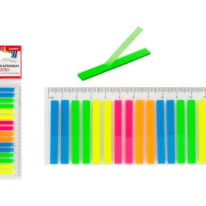 16 Marcapáginas De Plástico 5 Colores Incluye Regla 12cm