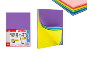 Bloc Notas 150Hojas A5 21x15cm Encolado Diferentes Colores
