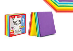 Bloc Notas 400Hojas 10x10cm Encolado Diferentes Colores