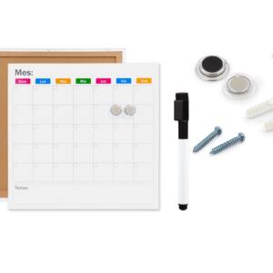 Pizarra Blanca Magnética 35.5x35.5cm Calendario