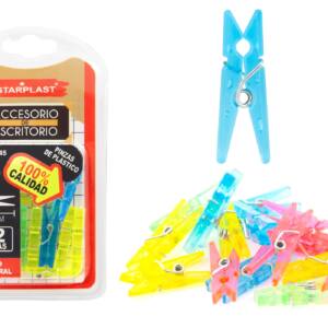 Pinzas plástico 35mm 12U