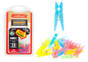 Pinzas plástico 25mm 18U