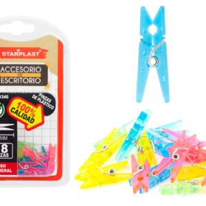 Pinzas plástico 25mm 18U