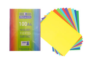 Papel A4 80g/m2 100U COLORES FUERTES SURTIDOS