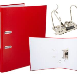 Archivador Folio Rojo 2 Anillas Palanca y Compresor Lomo 6cm