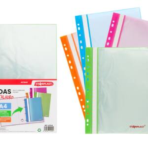 Carpeta 20 fundas multitaladro A4 portada transparente