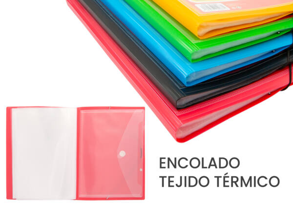 Carpeta 40 fundas con goma A4 portada personalizable sobre