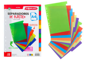 Separadores multitaladro de colores 12U