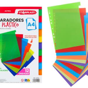 Separadores multitaladro de colores 12U