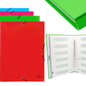 Carpeta clasificadora cartón 12 separadores con gomas