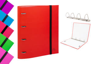 Carpeblock 4 Anillas D 25mm A4 4 Colores Flúor