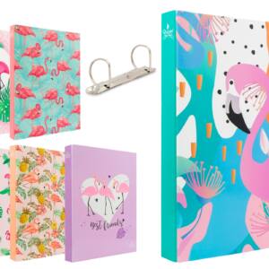 Carpeta 2 anillas diseño flamencos