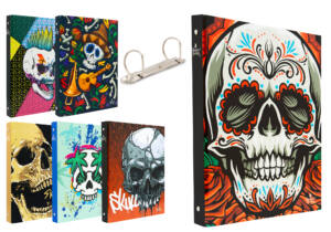 Carpeta A4 2 Anillas D Diseño Calaveras