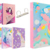 Carpeta 2 anillas mixtas diseño unicornios