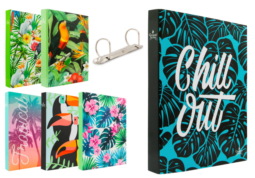 Carpeta A4 2 Anillas D Diseño Tropical