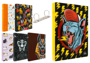 Carpeta de 2 anillas mixtas diseño animales