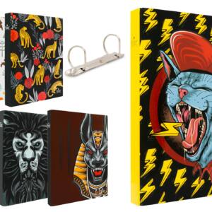 Carpeta de 2 anillas mixtas diseño animales