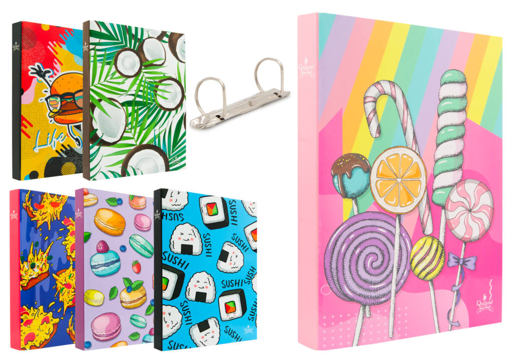 Carpeta A4 2 Anillas D Diseño Comida