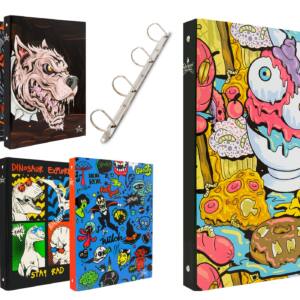 Carpeta de 4 anillas en D, A4 Diseños variados