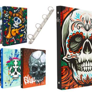Carpeta A4 4 Anillas O Diseño Calaveras