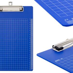 Portapapeles con clip A4 diseño regla cuadros