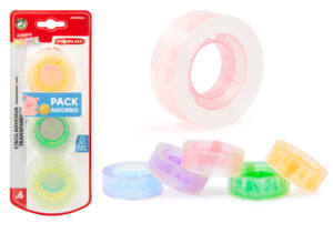 Cinta Adh.Transparente Con Cuerpo Pastel 6U
