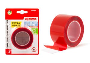 Rojo Cinta Doble Cara 36Mmx2M 1Mm