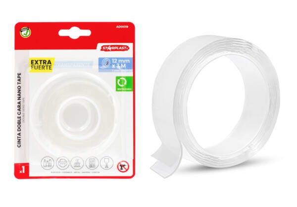 Cinta Doble Cara 12Mmx3M 1Mm
