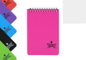 Libreta vertical 85x125mm 80H 60g/m2 hoja lisa tapa plástico
