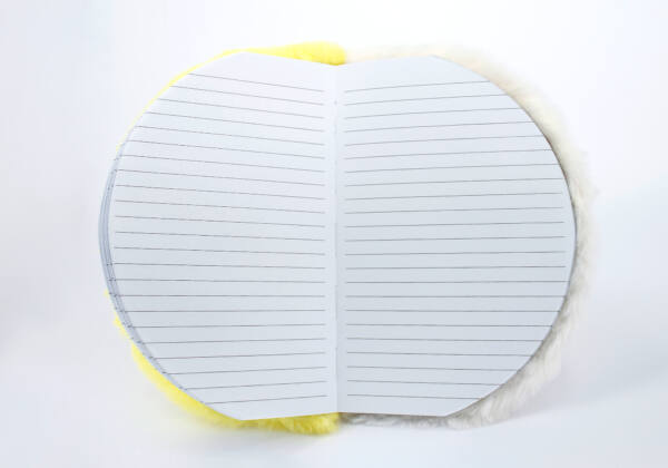 Libreta 155x220mm diseño fruta textura peluche