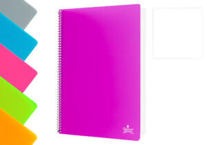 Cuaderno espiral Folio 80H 90g/m2 hoja lisa tapa plástico