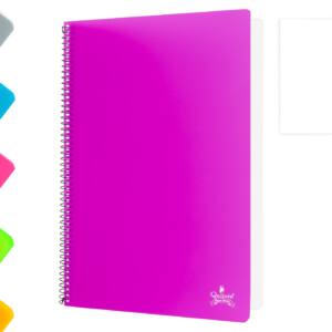 Cuaderno espiral Folio 80H 90g/m2 hoja lisa tapa plástico