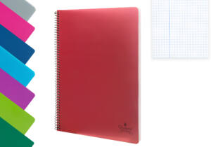 Cuaderno espiral Folio 80H 90g/m2 cuadros 4x4mm tapa plástico