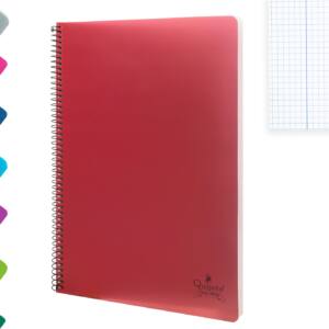 Cuaderno espiral Folio 80H 90g/m2 cuadros 4x4mm tapa plástico