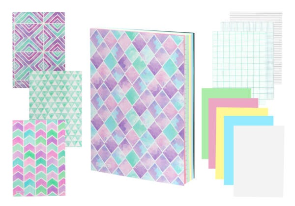 Cuaderno 125x185mm 140H diferentes tipos de hoja