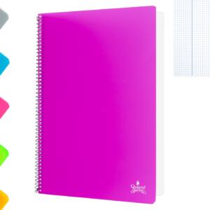 Cuaderno espiral Folio 80H 90g/m2 Cuadros 3x3mm Tapa plástico