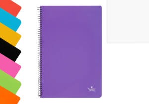 Cuaderno espiral Folio A4 80H 60g/m2 hoja lisa tapa normal