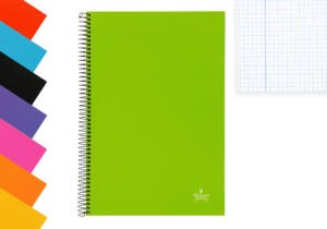Cuaderno A4 80H 90g/m2 cuadros 4x4mm tapa dura