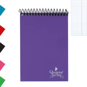 Libreta 12º 85x125MM 70H 60g/m2 cuadros 4x4mm tapa normal espiral superior