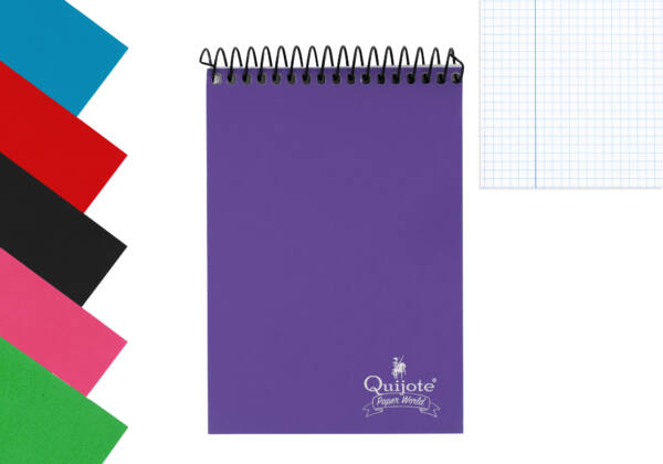 Libreta 12º 85x125MM 70H 60g/m2 cuadros 4x4mm tapa normal espiral superior