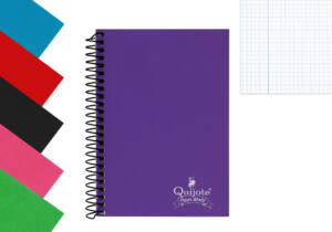 Libreta 12º 85x125MM 70H 60g/m2 cuadros 4x4mm tapa normal