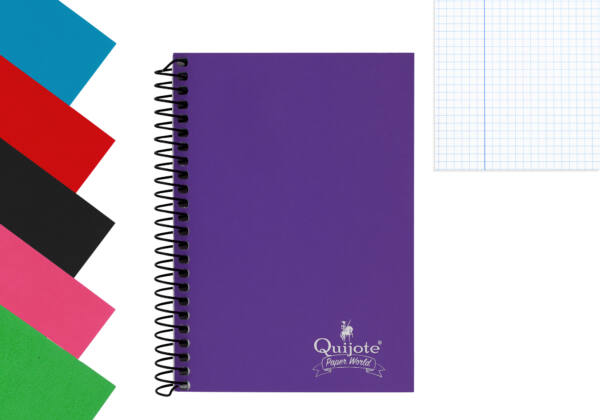 Libreta 12º 85x125MM 70H 60g/m2 cuadros 4x4mm tapa normal