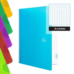 cuaderno a4 tapa plástico