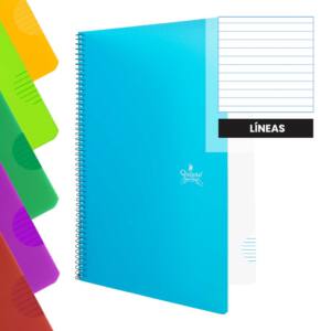 cuaderno a4 tapa plástico