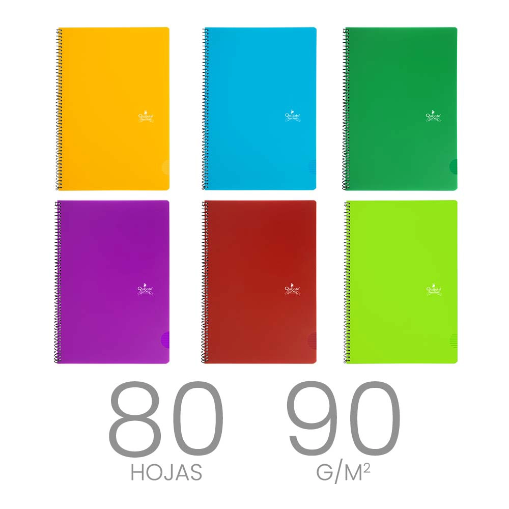 Cuaderno A4 Tapa Plástico 80 Hojas 90g/m² Líneas - Imagen 5