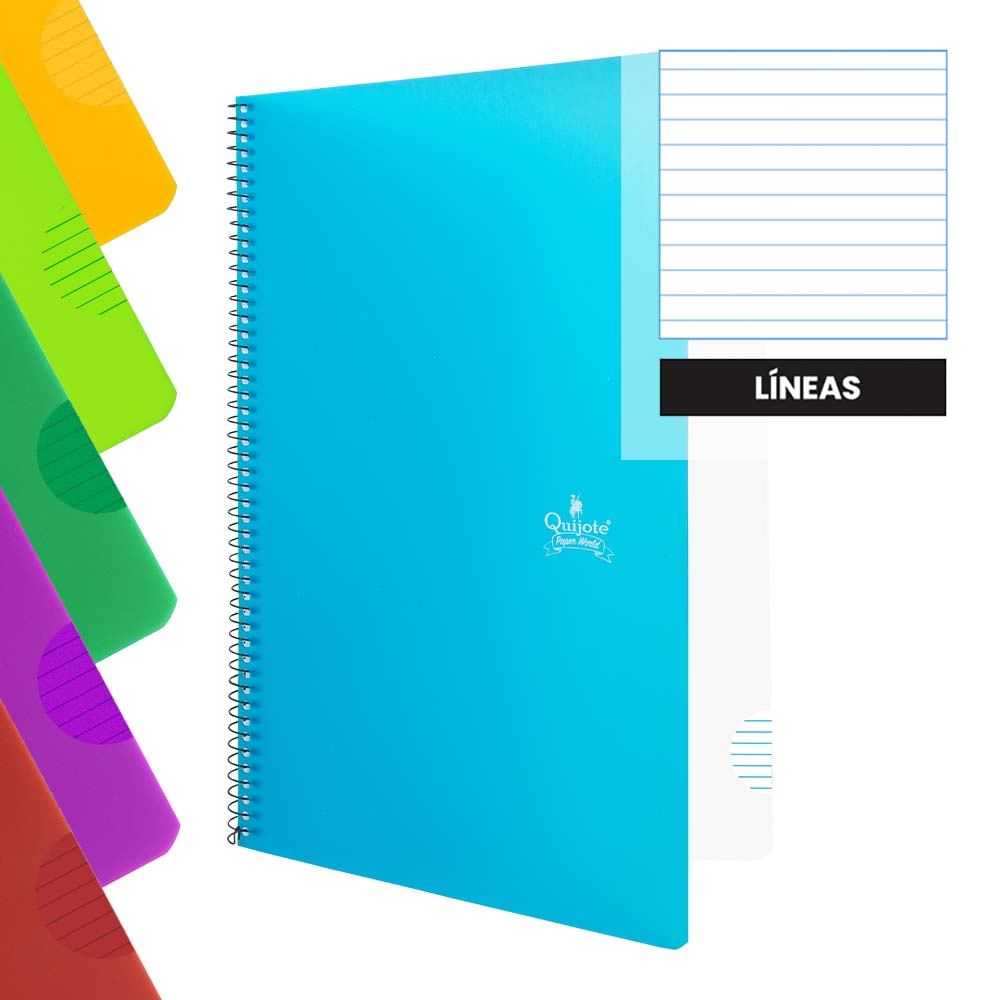 cuaderno a4 tapa plástico