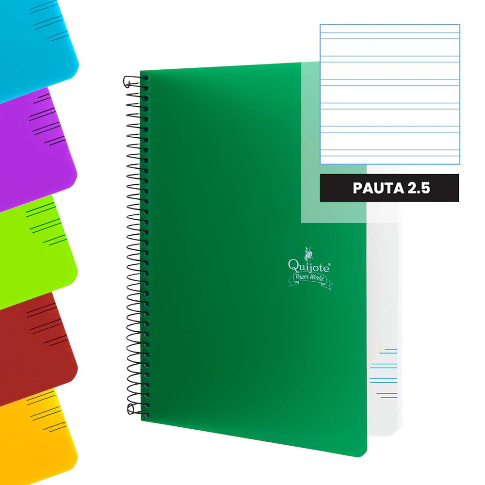 cuaderno a5 tapa plástico
